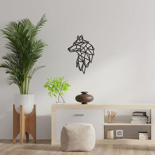 Décoration murale Loup contemporain en métal