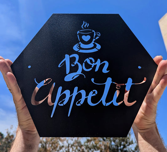 Décoration murale Bon appétit en métal