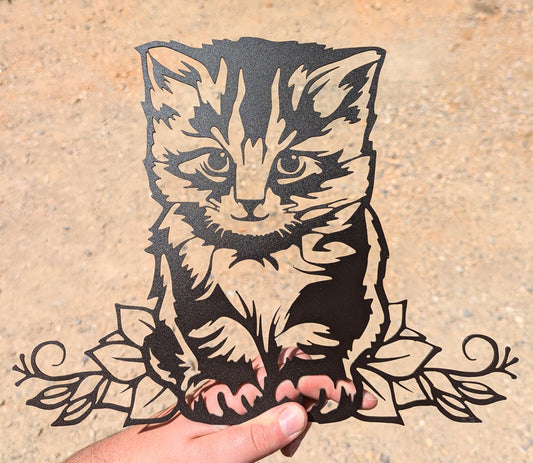 Décoration murale Chat mignon en métal